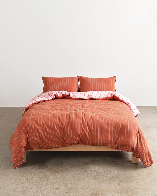 Funda de Acolchado Reversible - Sienna / Mandarina